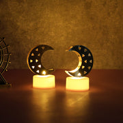 Decorative Moon Shaped Flameless Led Candles (4 Pc) thumbnail 3