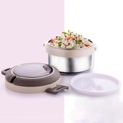 Ganesh Tiara 400ml Stainless Steel Insulated Lunch Box With Leakproof Lid  Folding Spoon thumbnail 3