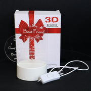 Heart Shape 3d Led Acrylic Night Lamp (1 Pc) thumbnail 6