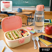 Plastic Lunch Box With Water Bottle Combo Set (1 Set) thumbnail 7