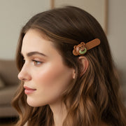 Cute Bear Face Decorative Hair Clips Set (4 Pc) thumbnail 5