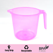 Plastic Round Transparent Bath Water Mug (1 Pc  1200 Ml  Mix Color) thumbnail 2