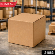 Heavy-duty Brown Box For Product Packing (15x15x12 Cm  1 Pc) thumbnail 6