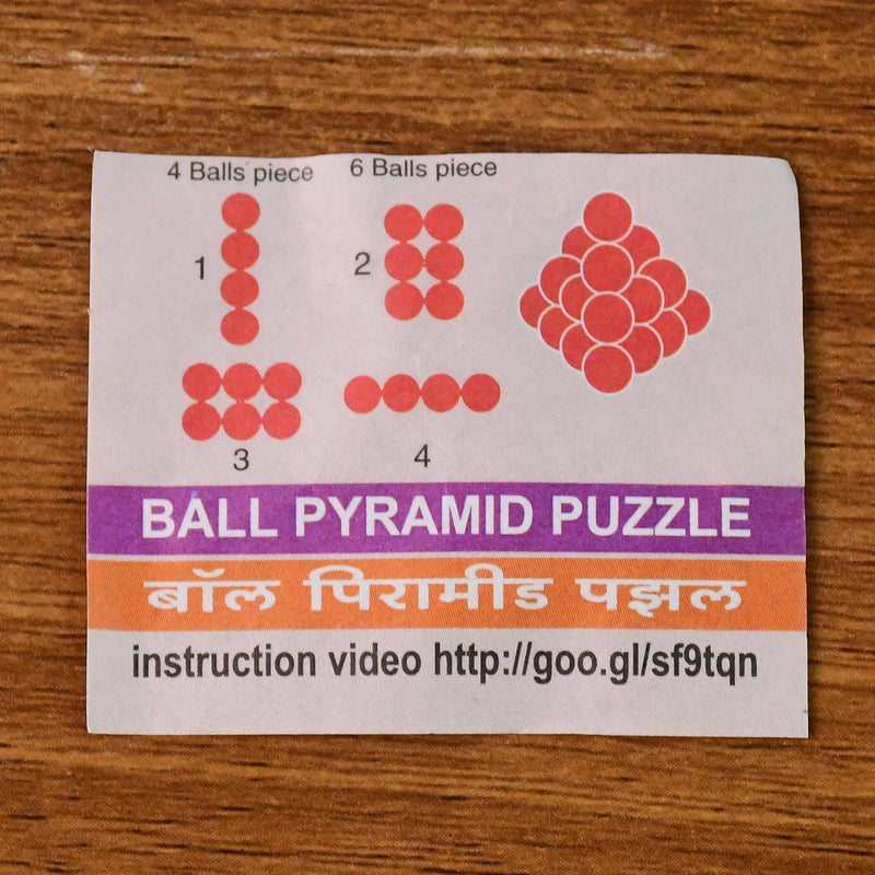 Ball Pyramid Toy  3d Puzzle Building Brain Teaser Toy