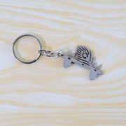 Krishna Flute  Peacock Feather Metal Keychain - (1 Pc) thumbnail 4