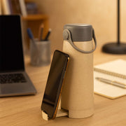 6951 High Portable Water Bottle Creative Wheat Fragrance Glass Bottle Water With Mobile Phone Holder Wide Mouth Glass Water 380ml (Moq - 80 Pc) thumbnail 4