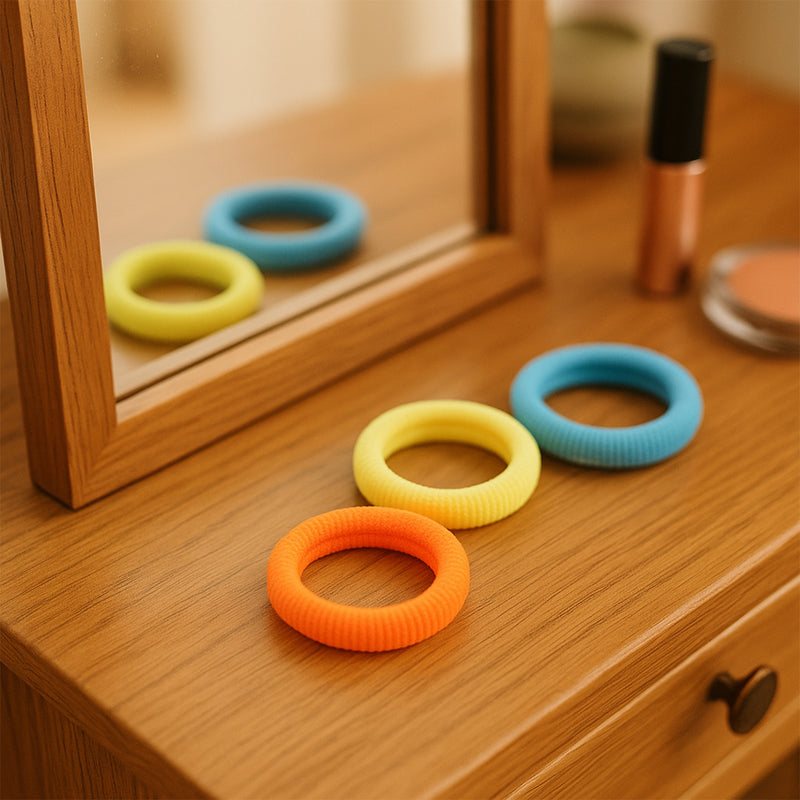 Seamless Soft Hair Elastics - (3 Pc  Set)