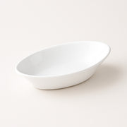 Plastic Marin Serving Bowl  Elegant Oval Deep Bowl (1 Pc  White) thumbnail 1