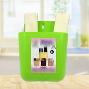 4473 Multipurpose Wall Holder  Mobile Holder  Stationary Storage  Bathroom Accessories  Remote Holder  Makeup Brush Holder  Useful In Office Kitchen Drawing Room 2 Section Stand (1 Pc ) thumbnail 1