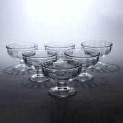Premium Glass Ice Cream Dessert Bowl 6 Pc Set thumbnail 2