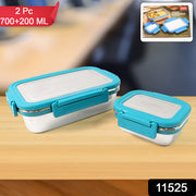 Apex Jerry Lunch Box Premium Stainless Steel Food Container (2 Pc  700+200 Ml Approx) thumbnail 5