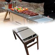 Portable Bbq  Barbecue Grill Stainless Steel Folding Charcoal Grill (1 Set  Net Weight  2207 Gm) thumbnail 2