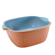 5228 Kitchen Bowl Plastic Washing Bowl And Strainer Drainer Basket For Home  Kitchen Use thumbnail 1