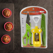 9142 Multifunction Kitchen Tools Stainless Steel And Plastic Kitchen Knife And Scissor Ideal Accessory Set For Kitchen thumbnail 2