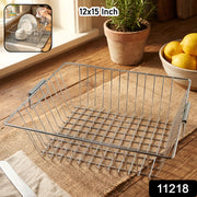 Multipurpose Stainless Steel Kitchen Sink Basket (1 Pc 12x15 Inch) thumbnail 7