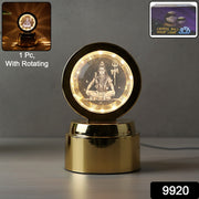 Mahadev 3d Crystal Ball Night Light (1 Pc) thumbnail 7