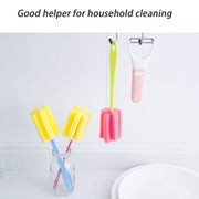 7443 Sponge Cup Washing Brush Washing Cup Milk Bottle Cleaning Brush Kitchen Brush Water Cup Tea Cup Brush Sponge Head Household Kitchen Cleaning Tool (20cm) thumbnail 5