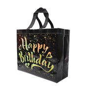 Birthday Gift Bag With Gold Shiny Stars Reusable Party Gift Bags (1 Pc) thumbnail 4