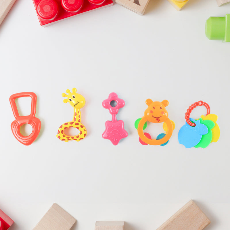 Plastic Baby Rattle Toys 5 Pcs Set