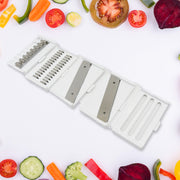 Vegetable Slicer Cutter - 6 Blades Kitchen Accessories Tools  Appliances With Container  Handle (1 Set) thumbnail 6