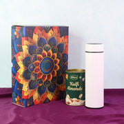 Effete Kulfi Almonds Gift Hamper Golden With Bottle (2 Pc Set) thumbnail 4