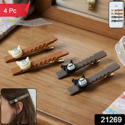 Cute Character Decorative Hair Clip Set (4 Pc) thumbnail 7