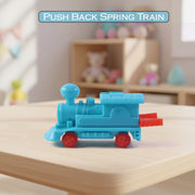 1pc Pull Along Back Train Friction Power Toy Vehicle Push And Go Crawling Toys Baby thumbnail 2