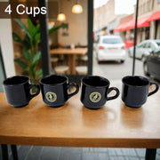 A One Ceramic Tea  Cups  Mug Set With Leaf Shape Serving Bowl (8 Pcs Set) thumbnail 2