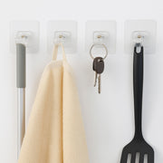 Self-adhesive Transparent Wall Hook Holder Clip (1 Pc) thumbnail 4