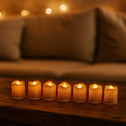 Christmas Premium Glitter Led Tealight Candles  Flameless Decorative Lights (24 Pc Set) thumbnail 2