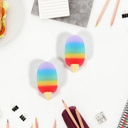 17523 Jelly Popsicle Shape Fancy  Stylish Erasers Mini Eraser Creative Cute Novelty Eraser For Children Eraser Set For Return Gift Birthday Party School Prize (2 Pc Set) thumbnail 5