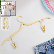Multipurpose Foldable Cloth Hanger With Dual Clips (1 Pc) thumbnail 1