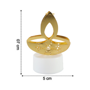 Golden Diya Shaped Led Tealight Candles (6 Pc) thumbnail 5