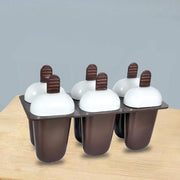 1148 Plastic Ice Candy Maker Kulfi Maker Moulds Set With 6 Cups (Multicolour) thumbnail 1