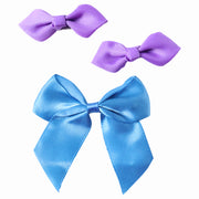 Elegant Satin Ribbon Bow Hair Clips Set (3 Pc) thumbnail 3