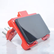 6496 Multi-purpose Wall Holder Stand For Charging Mobile Just Fit In Socket And Hang (Red) thumbnail 2