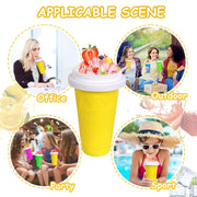 Smoothies Maker Cup Magic Quick Frozen Smoothies Cup Cooling Cup Double Layer Squeeze Cup Slushy Maker (1 Pc) thumbnail 5