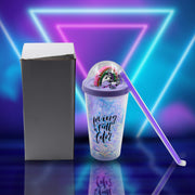 6883 Sipper Bottle With Straw Led Glow Light  For Kidstumbler With Strawvacuum Flasksipper Plastic Tumblersipper Bottle With Straw (Pack Of 1) thumbnail 3