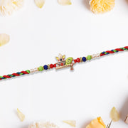 Kalash Rakhi With Flute And Peacock Feather thumbnail 1