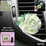 Elegant Rose Flower Car Air Freshener Clip For Ac Vent With Perfume Bottle 10ml(1 Pc) thumbnail 7