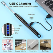 Lighter Long Flexible Electric Arc Usb Rechargeable Windproof Flameless Electronic Smoking Plasma Lighters thumbnail 1