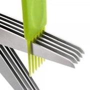 1563 Multifunction Vegetable Stainless Steel Herbs Scissor With 5 Blades thumbnail 3