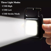 4035 Rechargeable Keychain Mini Flashlight With 4 Light Modesultralight Portable Pocket Light With Folding Bracket Bottle Opener And Magnet Base For Camping Walking thumbnail 6