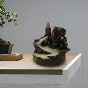 Smoke Fountain Ganesha Idol Decoration Items With 8 Pc Backflow Incense Cones Sticks (1 Pc) thumbnail 2