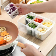 5598 Fridge Storage Boxes Freezer Storage Containers Container For Kitchen Storage Set Storage In Kitchen Vegetable Storage Draining Crisper Refrigerator Food Box (1 Pc) thumbnail 2
