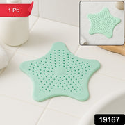 Mint Green Silicone Star Shaped Sink Filter Bathroom Hair Catcher Drain Strainers For Basin thumbnail 7