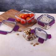 Airtight Square Food Storage Container Set (3 Pc) thumbnail 6