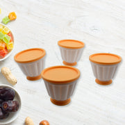 5971 Pudding Molds Custard Mould Mould For Jelly Ice Creams Set Of 4 Cups With Lid thumbnail 4