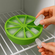 Lemon Shape Flexible Silicone Ice Cube Tray  8-slot Round Ice Mold (1 Pc) thumbnail 2