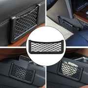 Car Storage Organize Car String Bag Car Seat Side Storage Net Bag Mesh Pocket Organizer Stick-on For Purse Bag Phone thumbnail 2